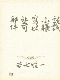 哪些写小说的软件可以赚钱