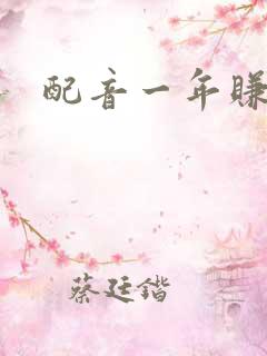 配音一年赚多少