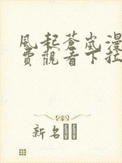 风起苍岚漫画免费观看下拉式六漫画