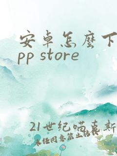 安卓怎么下载app store
