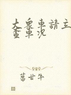 大众车请立即检查车况