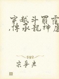 穿越斗罗霍雨浩,传承龙神虐唐三的小说