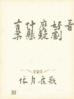 有什么好看的破案悬疑剧