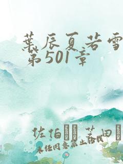 叶辰夏若雪孙怡 第501章