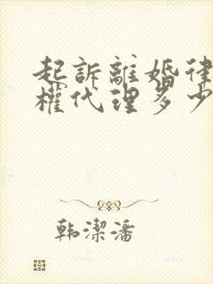 起诉离婚律师全权代理多少钱?