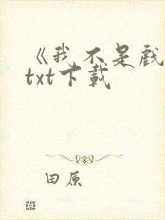 《我不是戏神》txt下载