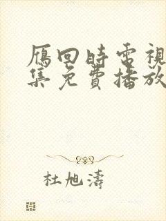 雁回时电视剧全集免费播放在线观看