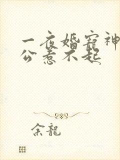 一夜婚宠神秘老公惹不起