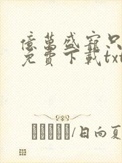 亿万盛宠只为你免费下载txt