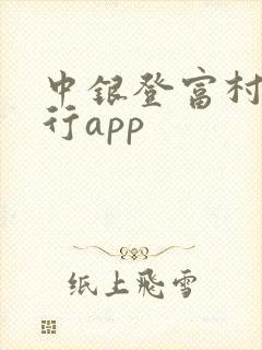 中银登富村镇银行app