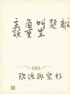 主角叫楚离的小说重生