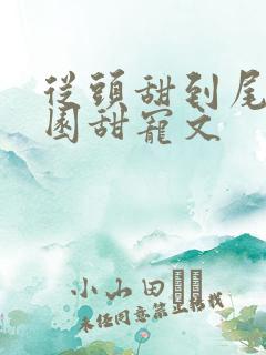 从头甜到尾的校园甜宠文