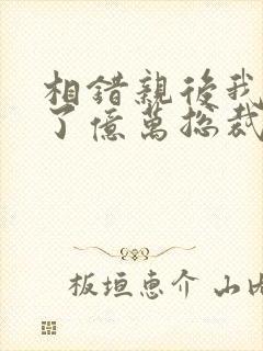 相错亲后我闪婚了亿万总裁