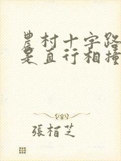 农村十字路口都是直行相撞谁的责任