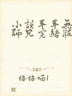 小说平平无奇大师兄完结版