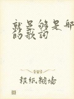 就足够是哪首歌的歌词