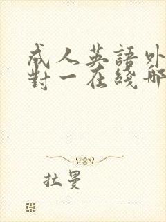 成人英语外教一对一在线哪个好