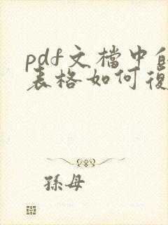 pdf文档中的表格如何复制到word文档中