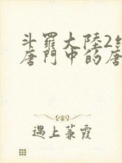 斗罗大陆2绝世唐门中的唐雅