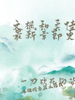 文枫和柔佳小说最新章节更新