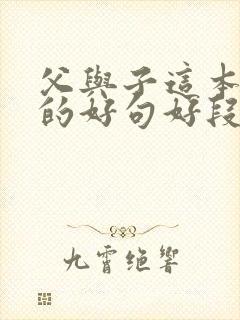 父与子这本书中的好句好段