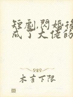 短剧,闪婚后我成了大佬的掌中之物