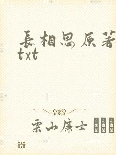 长相思原著小说txt