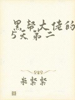 黑帮大佬的365天第二