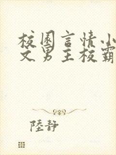 校园言情小说甜文男主校霸