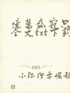 亿万盛宠只为你全文txt下载