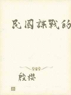 民国谍战的小说