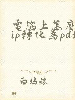 电脑上怎么把zip转化为pdf