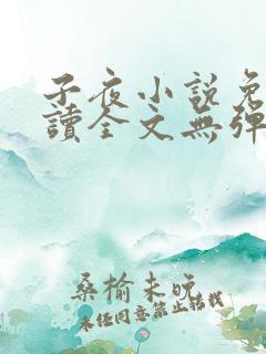 子夜小说免费阅读全文无弹窗