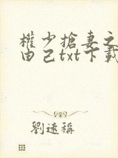 权少抢妻之婚不由己txt下载