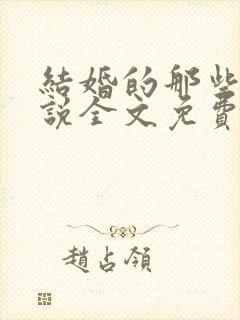 结婚的那些事小说全文免费阅读