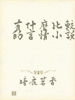 有什么比较好看的言情小说