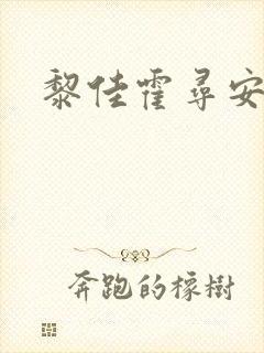 黎佳霍寻安小说