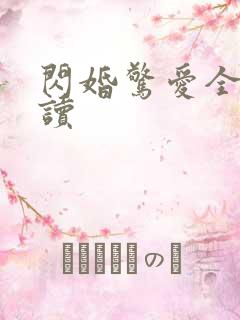 闪婚惊爱全文阅读