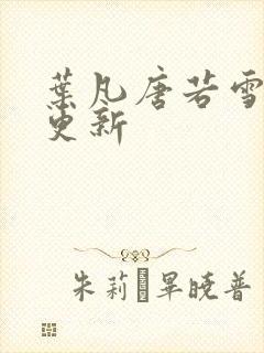 叶凡唐若雪刚刚更新