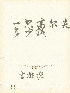 一只高尔夫球杆多少钱