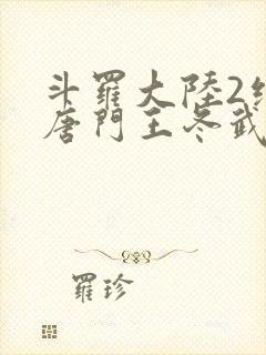 斗罗大陆2绝世唐门王冬武魂