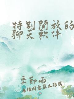 特别开放的免费聊天软件