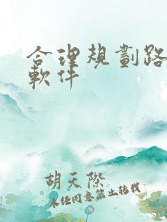 合理规划路线的软件