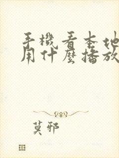 手机看本地视频用什么播放器最好