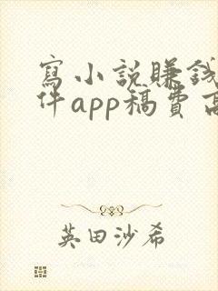 写小说赚钱的软件app稿费高