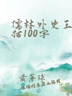 儒林外史王冕概括100字