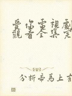 爱你电视剧免费观看全集完整版高清