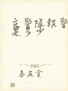 交警队报警电话是多少