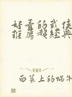 好看的武侠小说推荐超经典