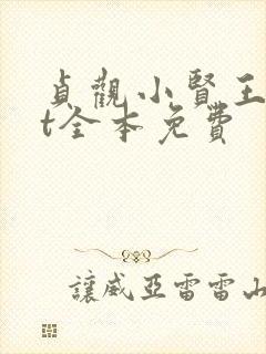 贞观小贤王txt全本免费